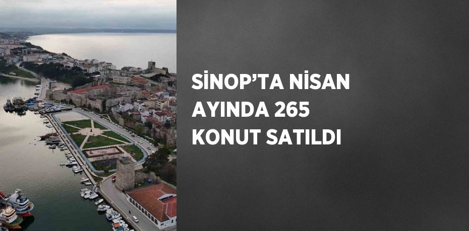 SİNOP’TA NİSAN AYINDA 265 KONUT SATILDI