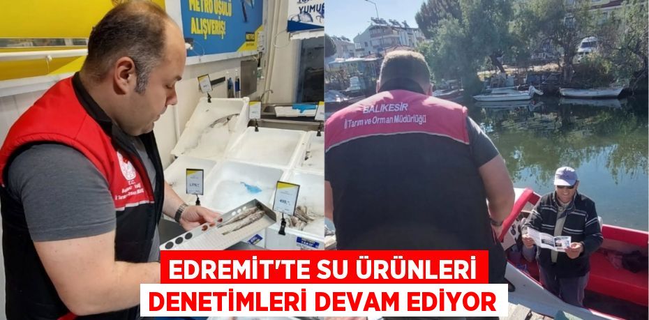 EDREMİT’TE SU ÜRÜNLERİ DENETİMLERİ DEVAM EDİYOR