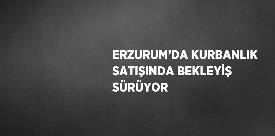 ERZURUM’DA KURBANLIK SATIŞINDA BEKLEYİŞ SÜRÜYOR