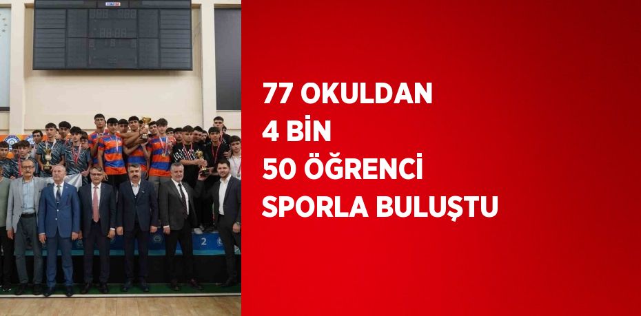 77 OKULDAN 4 BİN 50 ÖĞRENCİ SPORLA BULUŞTU