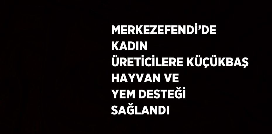 MERKEZEFENDİ’DE KADIN ÜRETİCİLERE KÜÇÜKBAŞ HAYVAN VE YEM DESTEĞİ SAĞLANDI