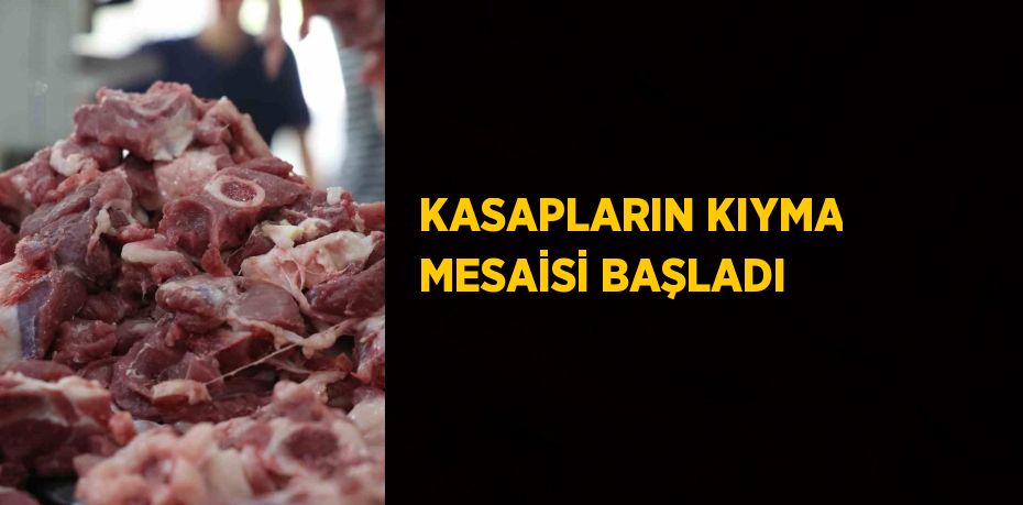 KASAPLARIN KIYMA MESAİSİ BAŞLADI