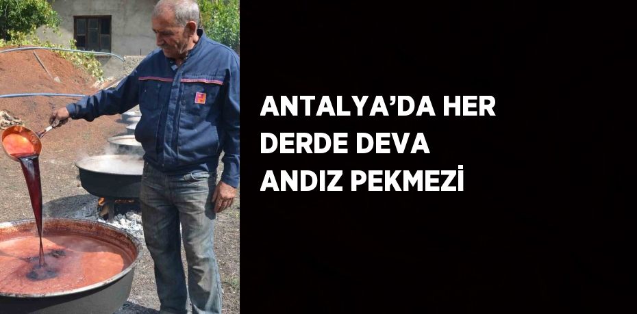 ANTALYA’DA HER DERDE DEVA ANDIZ PEKMEZİ