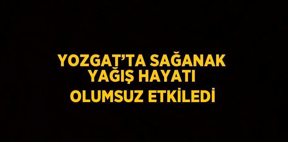 YOZGAT’TA SAĞANAK YAĞIŞ HAYATI OLUMSUZ ETKİLEDİ