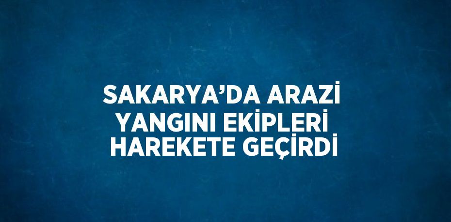 SAKARYA’DA ARAZİ YANGINI EKİPLERİ HAREKETE GEÇİRDİ