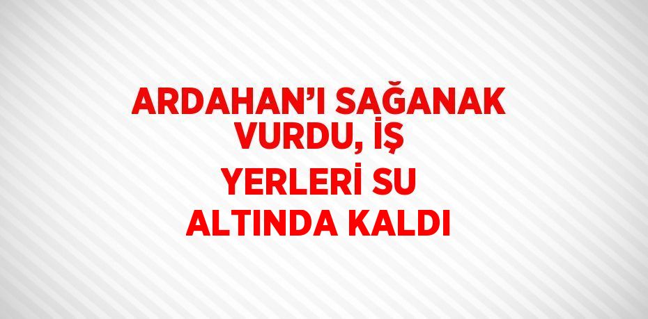 ARDAHAN’I SAĞANAK VURDU, İŞ YERLERİ SU ALTINDA KALDI