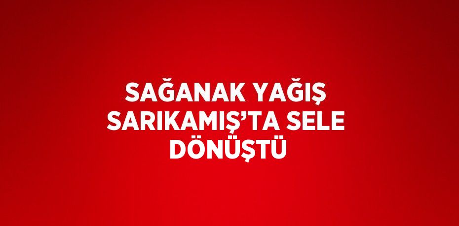 SAĞANAK YAĞIŞ SARIKAMIŞ’TA SELE DÖNÜŞTÜ