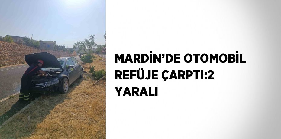 MARDİN’DE OTOMOBİL REFÜJE ÇARPTI:2 YARALI