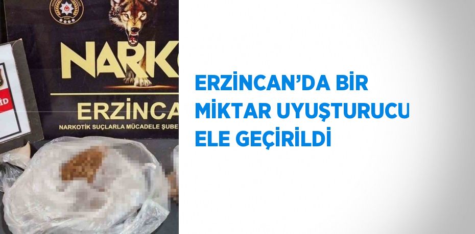 ERZİNCAN’DA BİR MİKTAR UYUŞTURUCU ELE GEÇİRİLDİ