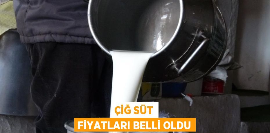ÇİĞ SÜT FİYATLARI BELLİ OLDU