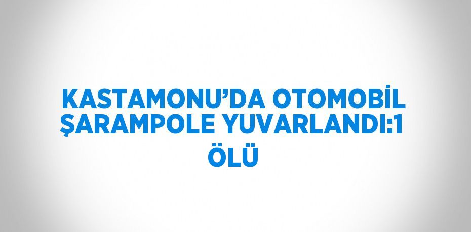 KASTAMONU’DA OTOMOBİL ŞARAMPOLE YUVARLANDI:1 ÖLÜ