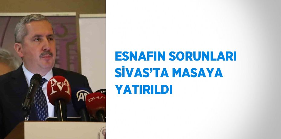 ESNAFIN SORUNLARI SİVAS’TA MASAYA YATIRILDI