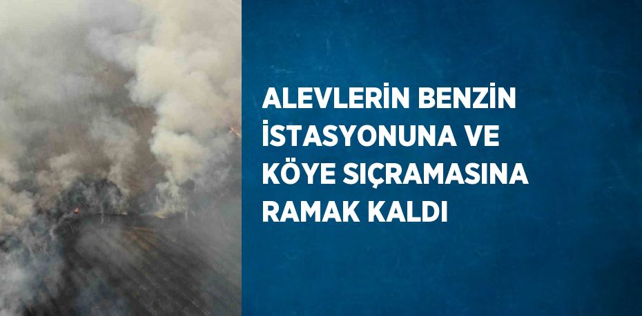 ALEVLERİN BENZİN İSTASYONUNA VE KÖYE SIÇRAMASINA RAMAK KALDI