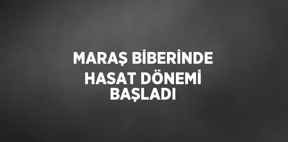 MARAŞ BİBERİNDE HASAT DÖNEMİ BAŞLADI