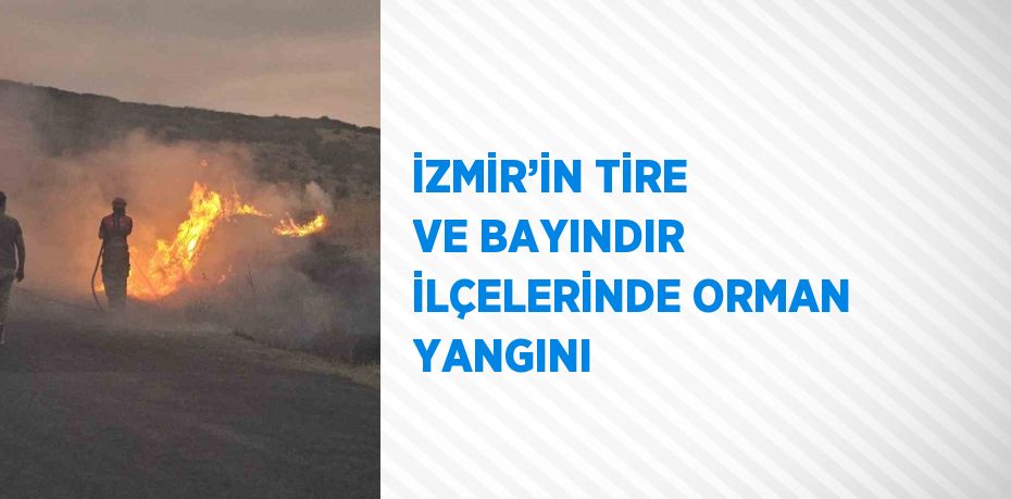 İZMİR’İN TİRE VE BAYINDIR İLÇELERİNDE ORMAN YANGINI