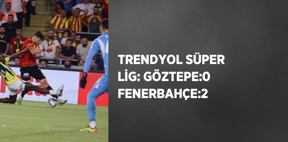 TRENDYOL SÜPER LİG: GÖZTEPE:0 FENERBAHÇE:2