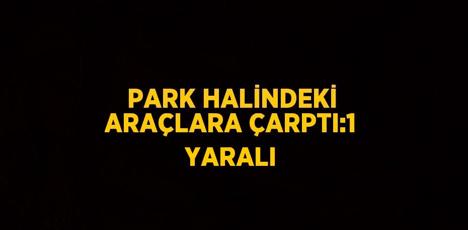 PARK HALİNDEKİ ARAÇLARA ÇARPTI:1 YARALI