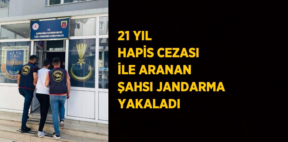 21 YIL HAPİS CEZASI İLE ARANAN ŞAHSI JANDARMA YAKALADI