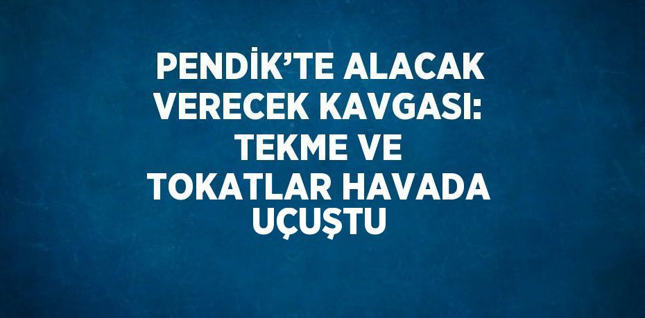 PENDİK’TE ALACAK VERECEK KAVGASI: TEKME VE TOKATLAR HAVADA UÇUŞTU