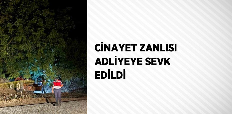 CİNAYET ZANLISI ADLİYEYE SEVK EDİLDİ