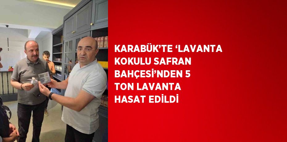 KARABÜK’TE ‘LAVANTA KOKULU SAFRAN BAHÇESİ’NDEN 5 TON LAVANTA HASAT EDİLDİ