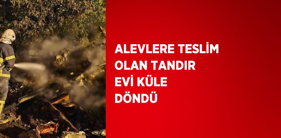 ALEVLERE TESLİM OLAN TANDIR EVİ KÜLE DÖNDÜ