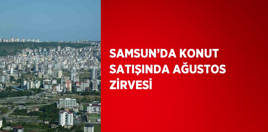 SAMSUN’DA KONUT SATIŞINDA AĞUSTOS ZİRVESİ