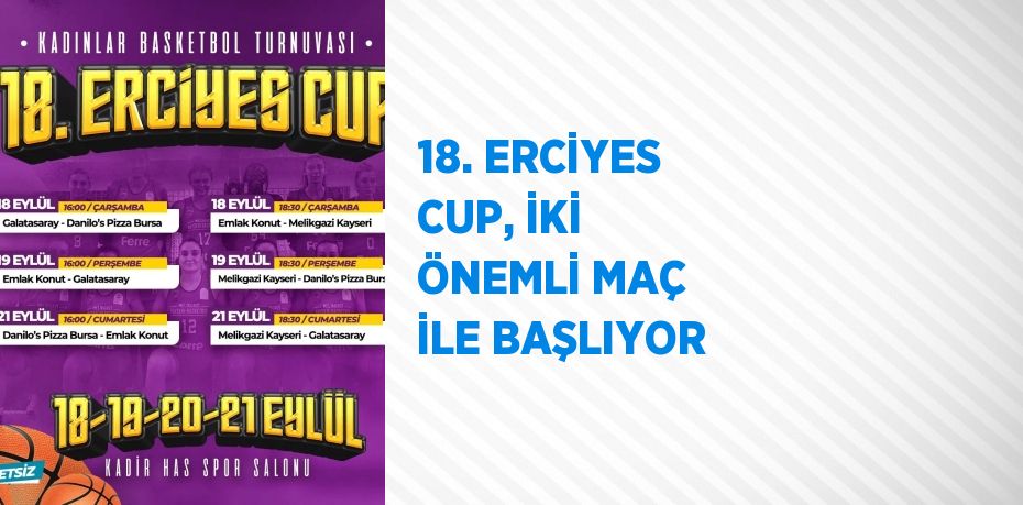 18. ERCİYES CUP, İKİ ÖNEMLİ MAÇ İLE BAŞLIYOR