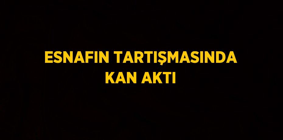 ESNAFIN TARTIŞMASINDA KAN AKTI