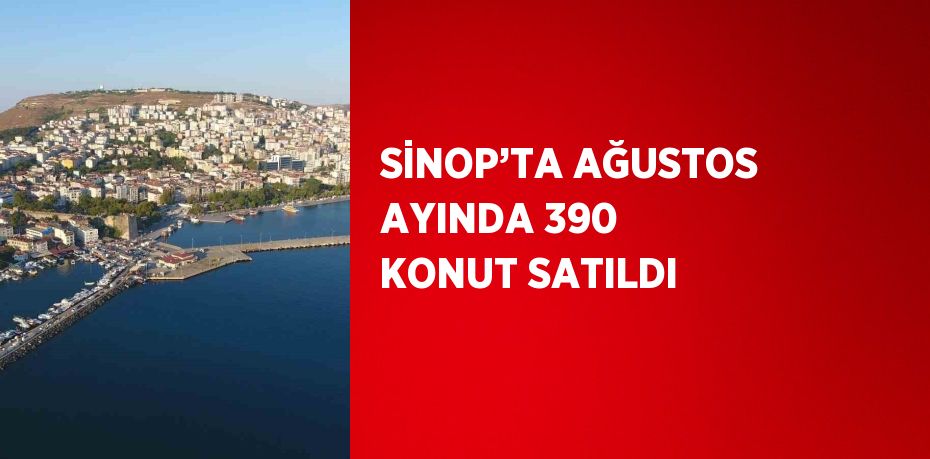 SİNOP’TA AĞUSTOS AYINDA 390 KONUT SATILDI