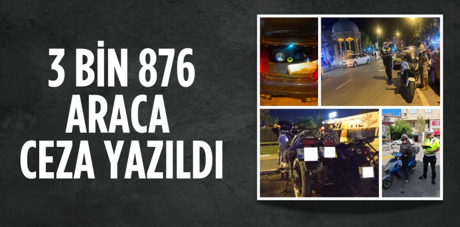 3 BİN 876 ARACA CEZA YAZILDI