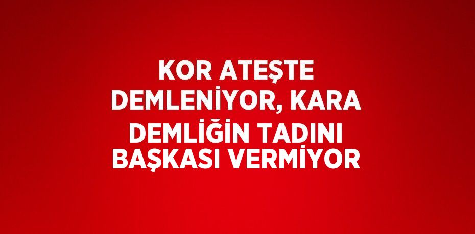 KOR ATEŞTE DEMLENİYOR, KARA DEMLİĞİN TADINI BAŞKASI VERMİYOR