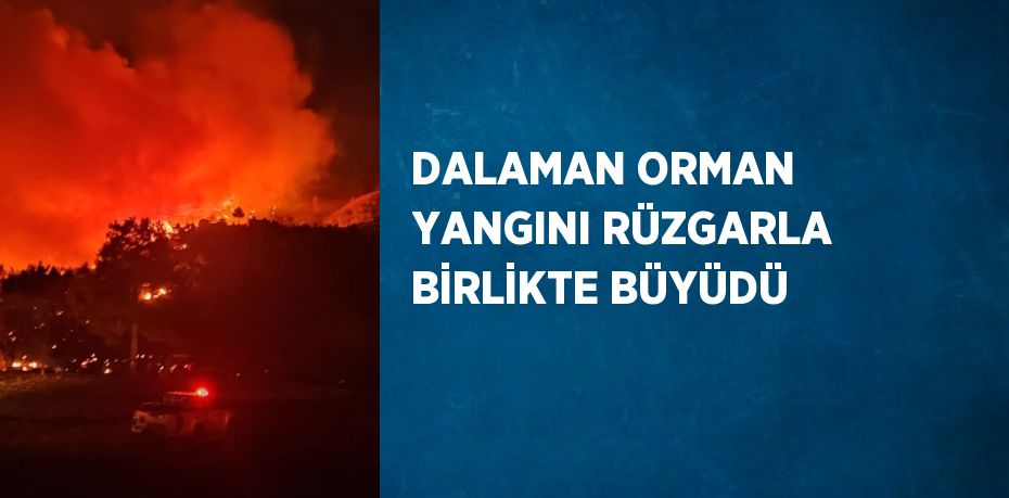 DALAMAN ORMAN YANGINI RÜZGARLA BİRLİKTE BÜYÜDÜ