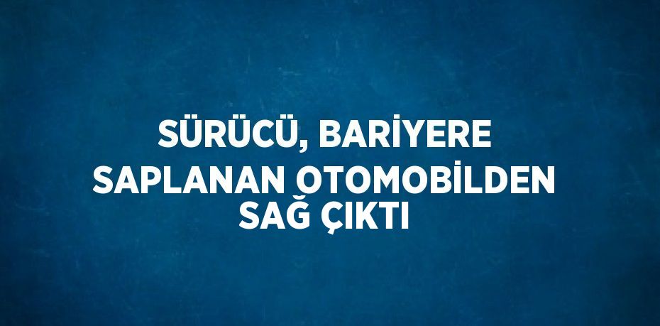 SÜRÜCÜ, BARİYERE SAPLANAN OTOMOBİLDEN SAĞ ÇIKTI