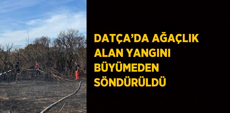 DATÇA’DA AĞAÇLIK ALAN YANGINI BÜYÜMEDEN SÖNDÜRÜLDÜ