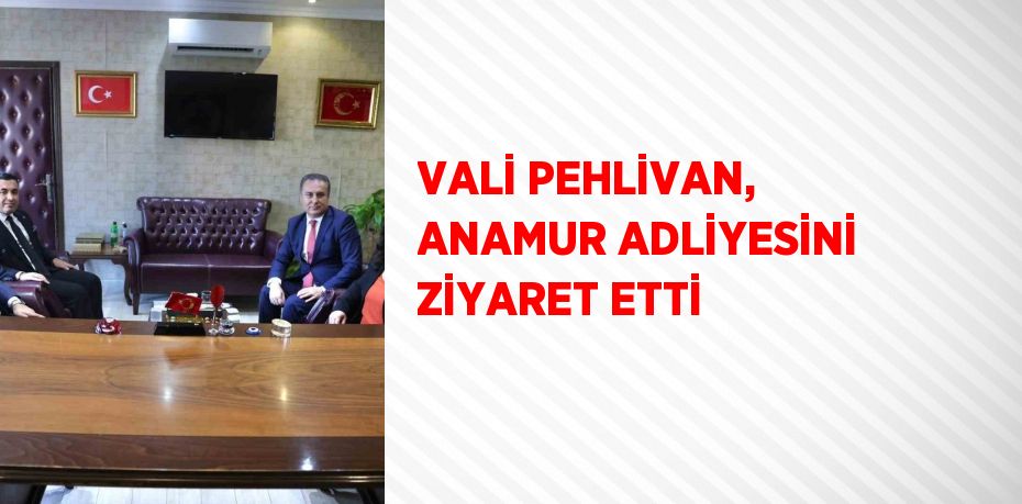 VALİ PEHLİVAN, ANAMUR ADLİYESİNİ ZİYARET ETTİ