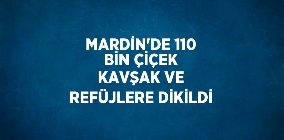 MARDİN’DE 110 BİN ÇİÇEK KAVŞAK VE REFÜJLERE DİKİLDİ