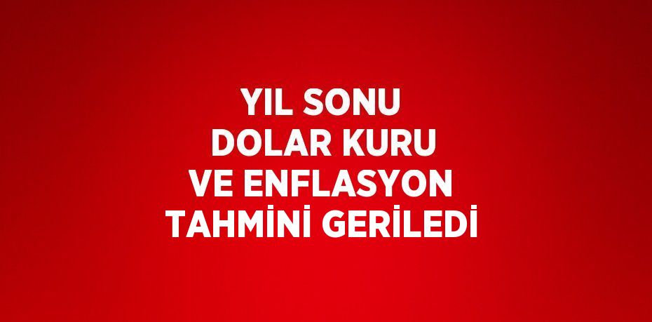 YIL SONU DOLAR KURU VE ENFLASYON TAHMİNİ GERİLEDİ