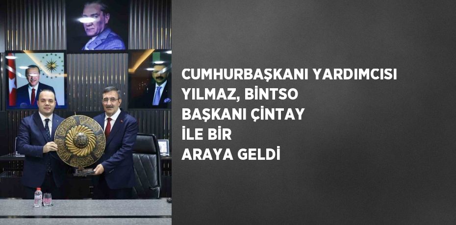 CUMHURBAŞKANI YARDIMCISI YILMAZ, BİNTSO BAŞKANI ÇİNTAY İLE BİR ARAYA GELDİ