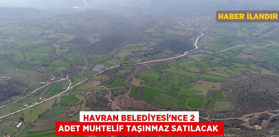 Havran Belediyesi'nce 2 adet muhtelif taşınmaz satılacak