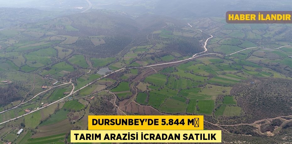 Dursunbey'de 5.844 m² tarım arazisi icradan satılık