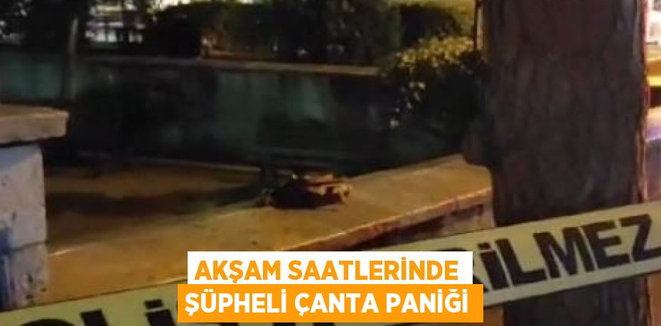 AKŞAM SAATLERİNDE ŞÜPHELİ ÇANTA PANİĞİ