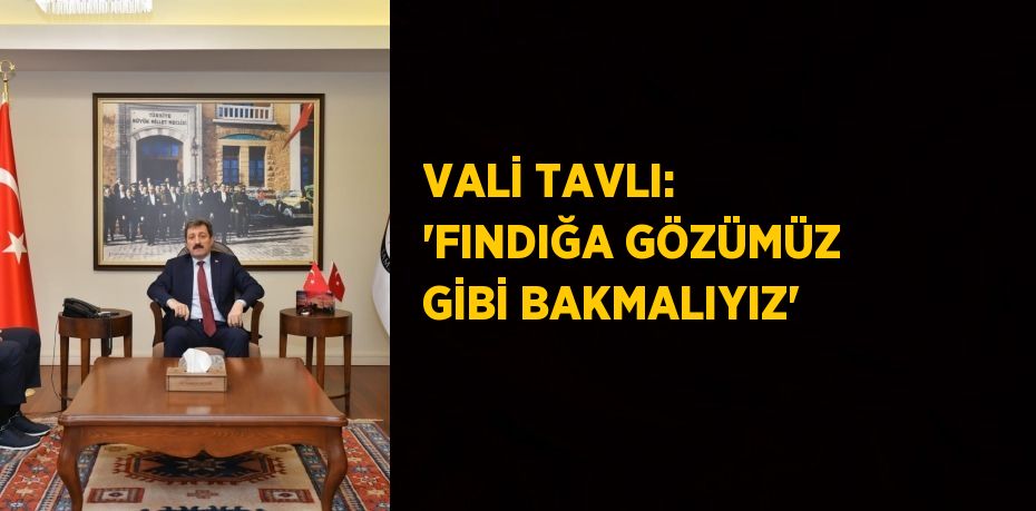 VALİ TAVLI: 'FINDIĞA GÖZÜMÜZ GİBİ BAKMALIYIZ'