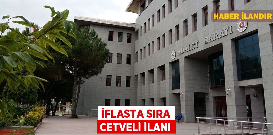 İflasta sıra cetveli ilanı