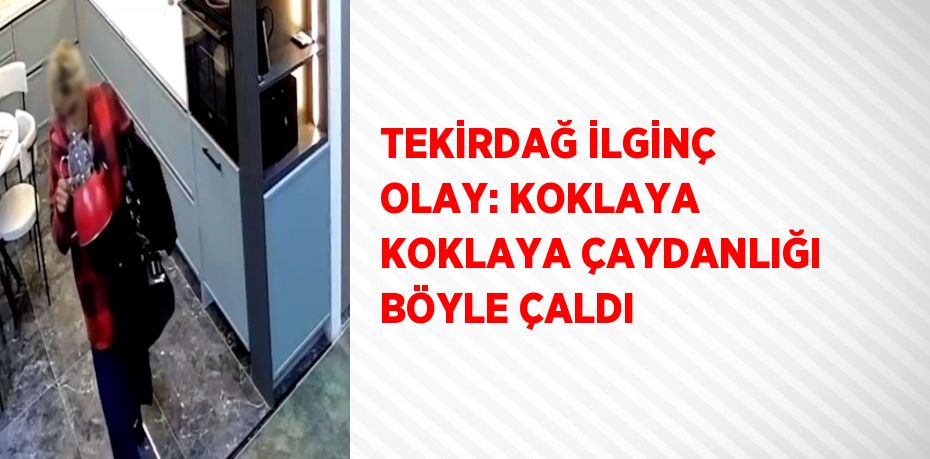 TEKİRDAĞ İLGİNÇ OLAY: KOKLAYA KOKLAYA ÇAYDANLIĞI BÖYLE ÇALDI