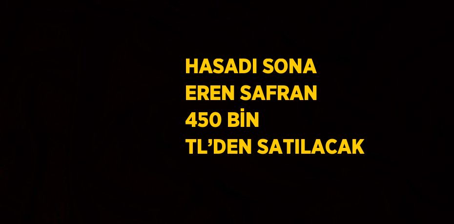 HASADI SONA EREN SAFRAN 450 BİN TL’DEN SATILACAK