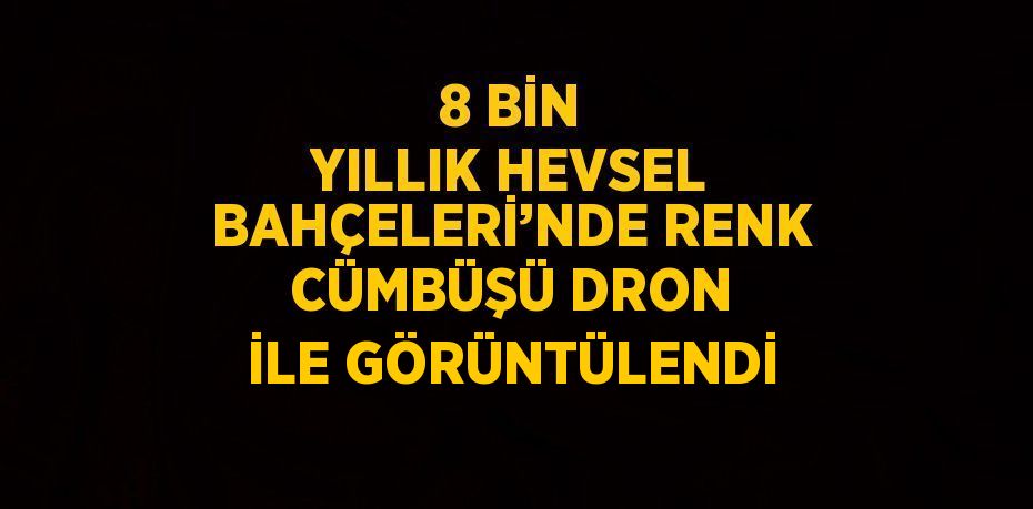 8 BİN YILLIK HEVSEL BAHÇELERİ’NDE RENK CÜMBÜŞÜ DRON İLE GÖRÜNTÜLENDİ