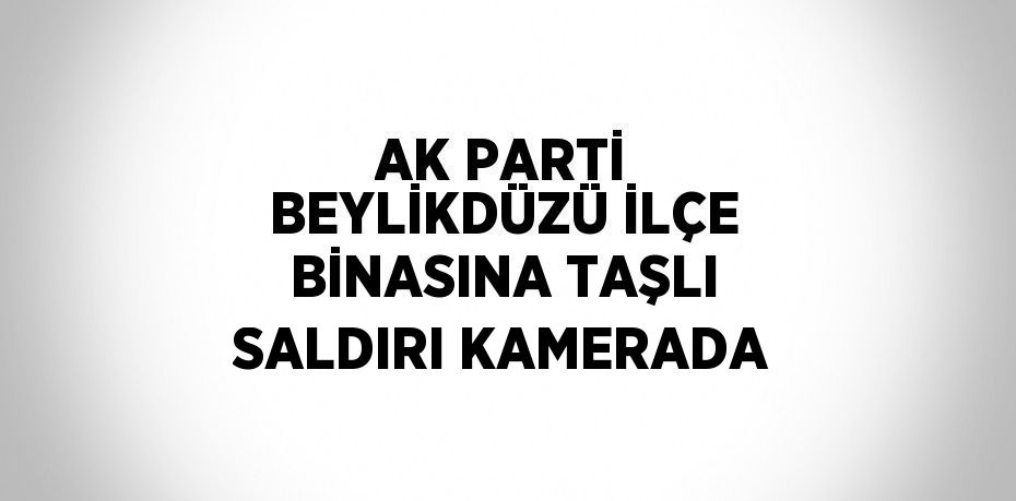 AK PARTİ BEYLİKDÜZÜ İLÇE BİNASINA TAŞLI SALDIRI KAMERADA