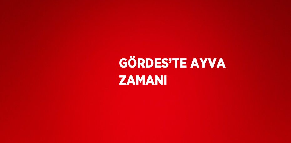 GÖRDES’TE AYVA ZAMANI