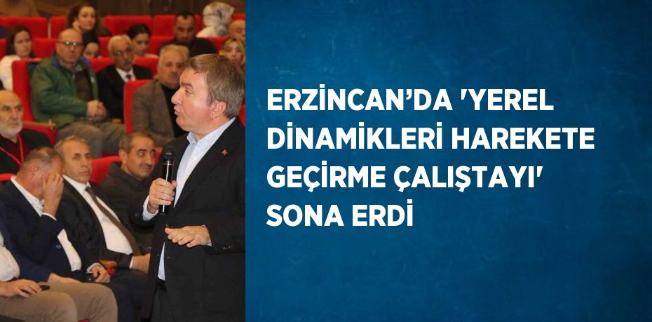 ERZİNCAN’DA 'YEREL DİNAMİKLERİ HAREKETE GEÇİRME ÇALIŞTAYI' SONA ERDİ